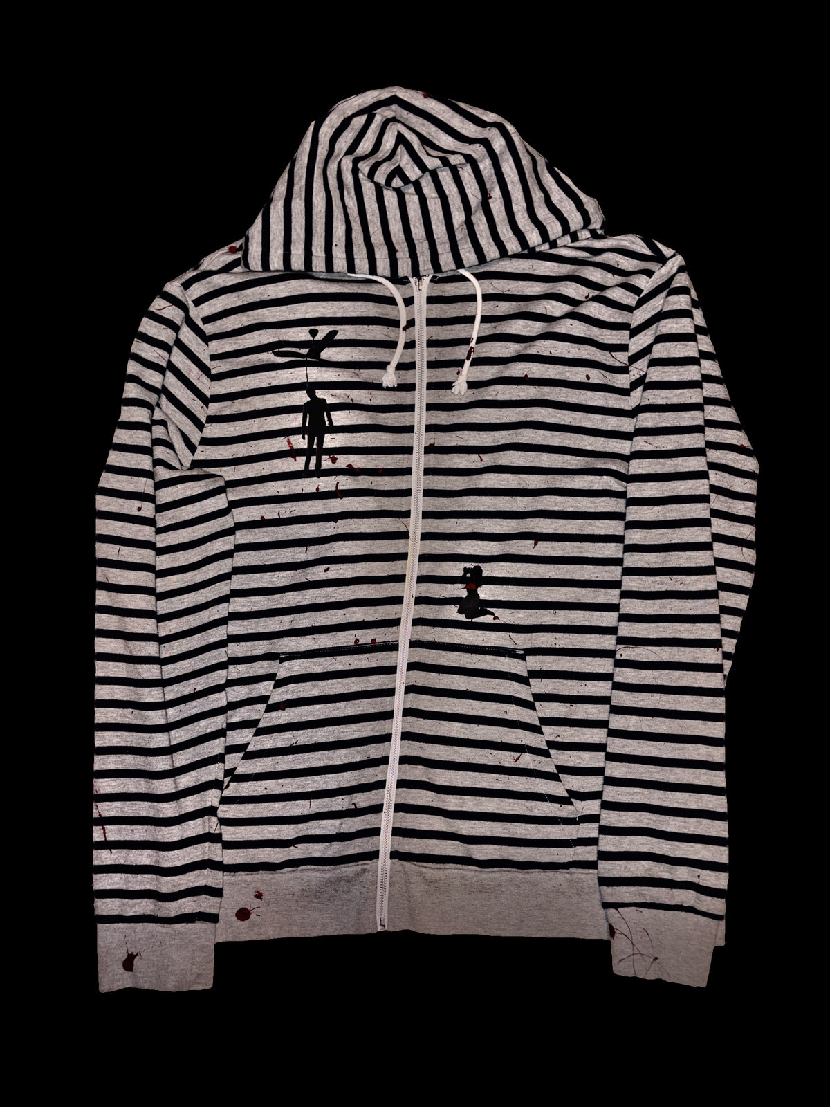She left me hanging                          1 of 1 striped zipup