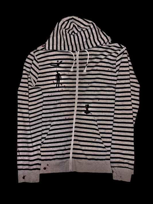 She left me hanging                          1 of 1 striped zipup