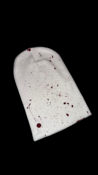 blood splat beanie